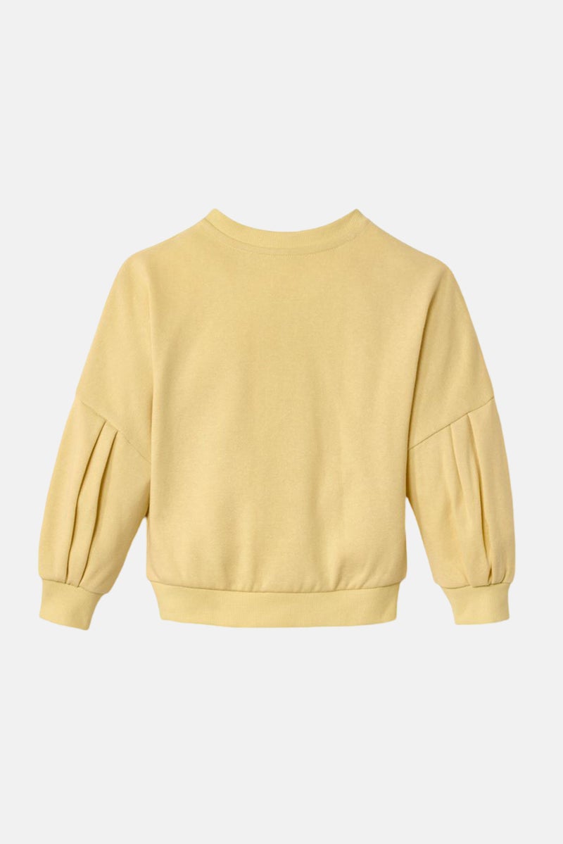 Tchibo Toddlers Girl Embroidered Sweatshirt, Yellow - Image 3